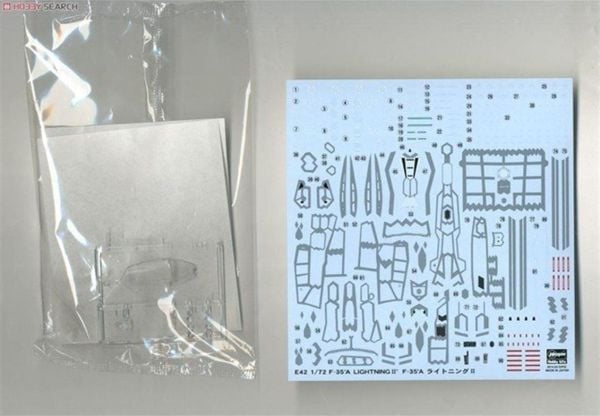 Hasegawa E42 1572 1/72 Ölçek, F-35A Lightning II, Savaş Uçağı, Plastik Model kiti