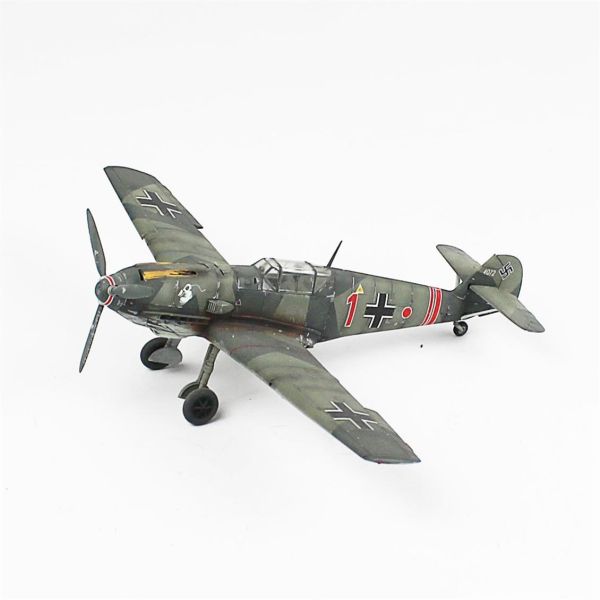 QD060 1/48 Ölçek, Messerschmitt Bf 109 E-3 Sergilemeye Hazır Plastik Uçak Maketi