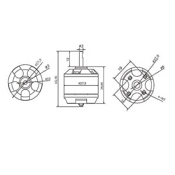 Emax XA2212 820KV 3S Fırçasız Motor