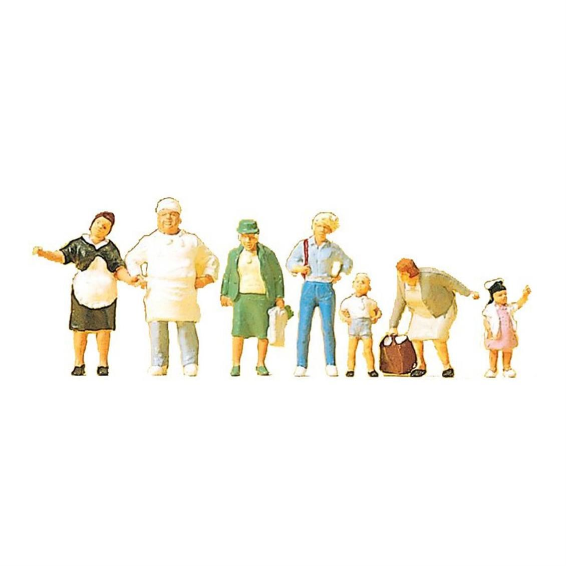 Preiser 10275 1/87 Ölçek, Fırıncılar, Boyanmış Plastik Figürleri, 6 Adet