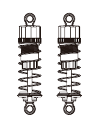 Hyper Go 14209 14210 Front Oil-Filled Shock Absorbers 2 Pack (14510B)