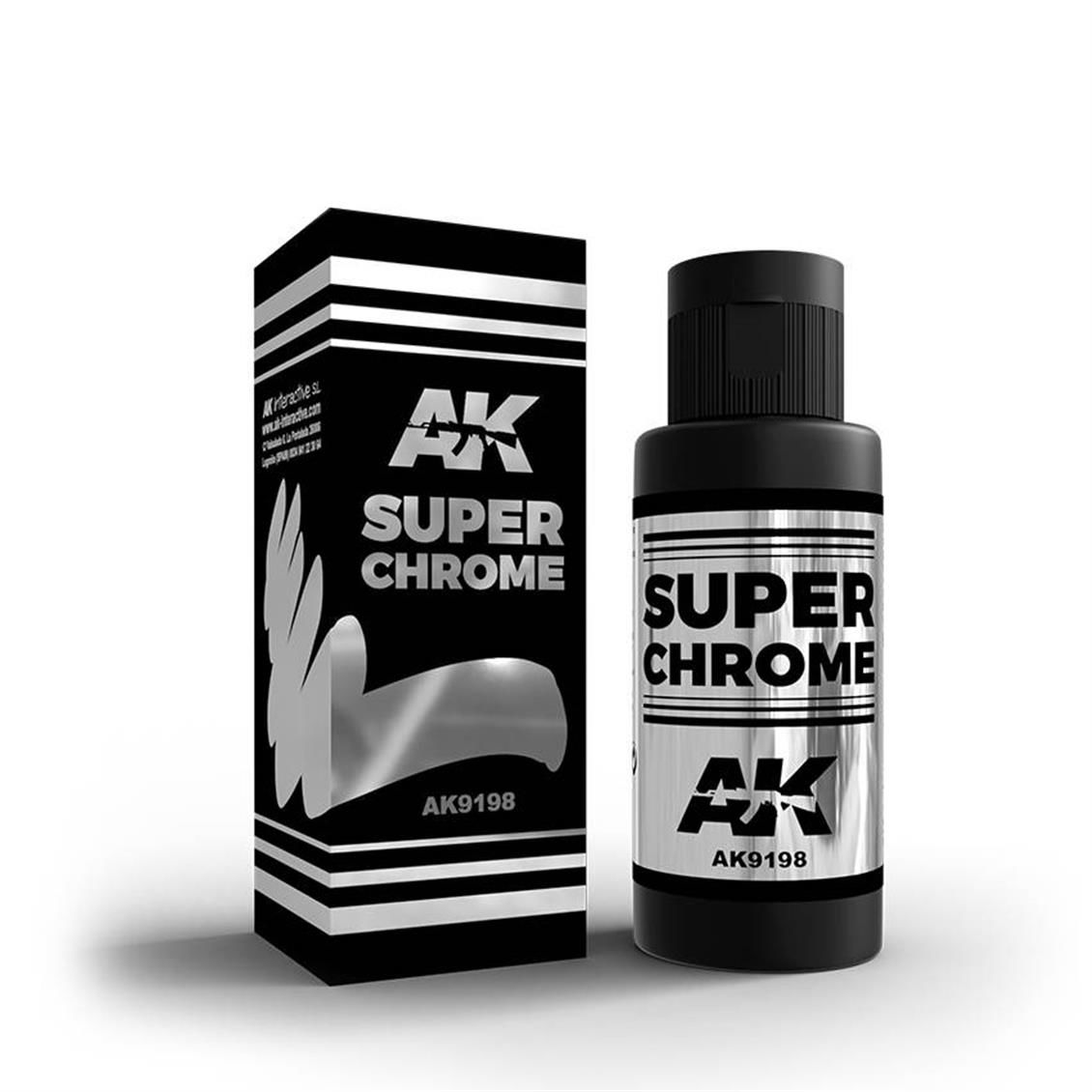 AK Interactive 9198 60 ml. Süper Krom, Ayna Mürekkepi