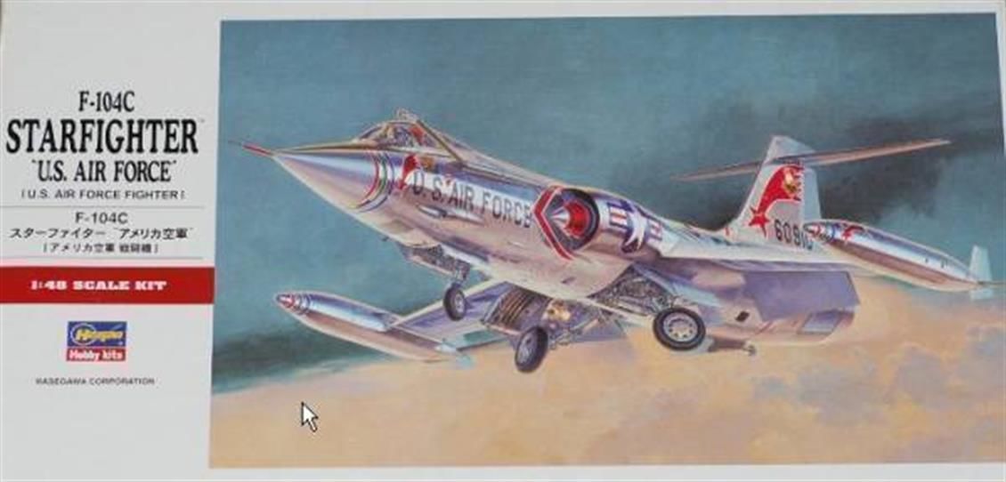 Hasegawa PT19 7219 1/48 Ölçek, F-104C Starfighter U.S. Air Force, Savaş Uçağı, Plastik Model kiti