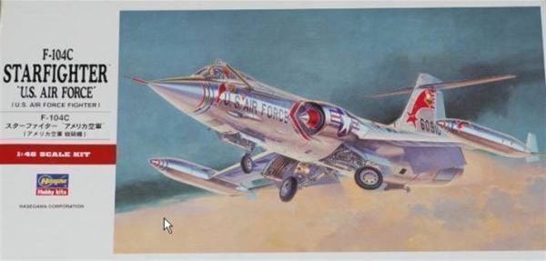 Hasegawa PT19 7219 1/48 Ölçek, F-104C Starfighter U.S. Air Force, Savaş Uçağı, Plastik Model kiti