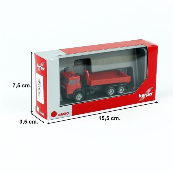Herpa 097178 1/87 Ölçek, Magirus Damperli İtfaiye Kamyonu, Sergilemeye Hazır Model Araç