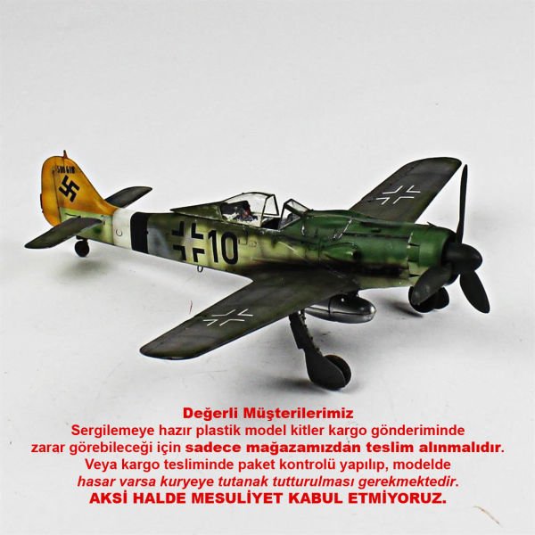 QD077 1/48 Ölçek, Focke-Wulf 190 D-9 Sergilemeye Hazır Plastik Uçak Maketi