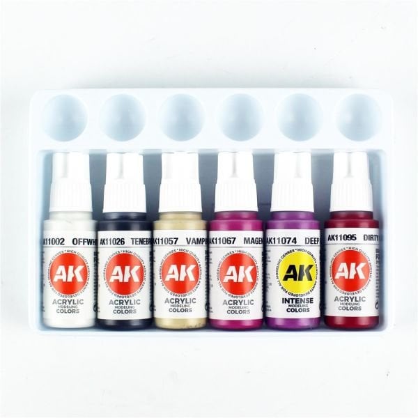 AK Interactive 11602 6x17 ml. Gece Yaratıkları Teni, Figürler için Akrilik Model Boyası Seti