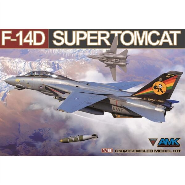 AMK 88011 1/48 Ölçek, F-14D Super Tomcat (Bombcat), Savaş Uçağı Plastik Model