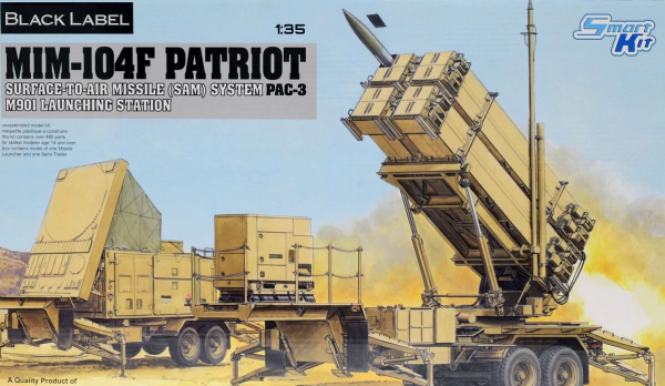 Dragon 3563 1/35 Ölçek, SAM Füze Sistemi, PAC-3 M901 Fırlatma İstasyonu, MIM-104F Patriot, Plastik Model Kiti