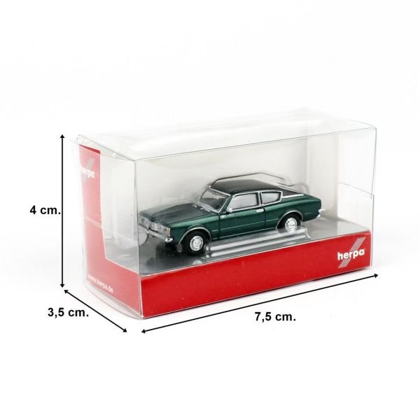 Herpa 033398-002 1/87 Ölçek, Ford Taunus Coupe, Koyu Yeşil Metalik, Sergilemeye Hazır Model Araç