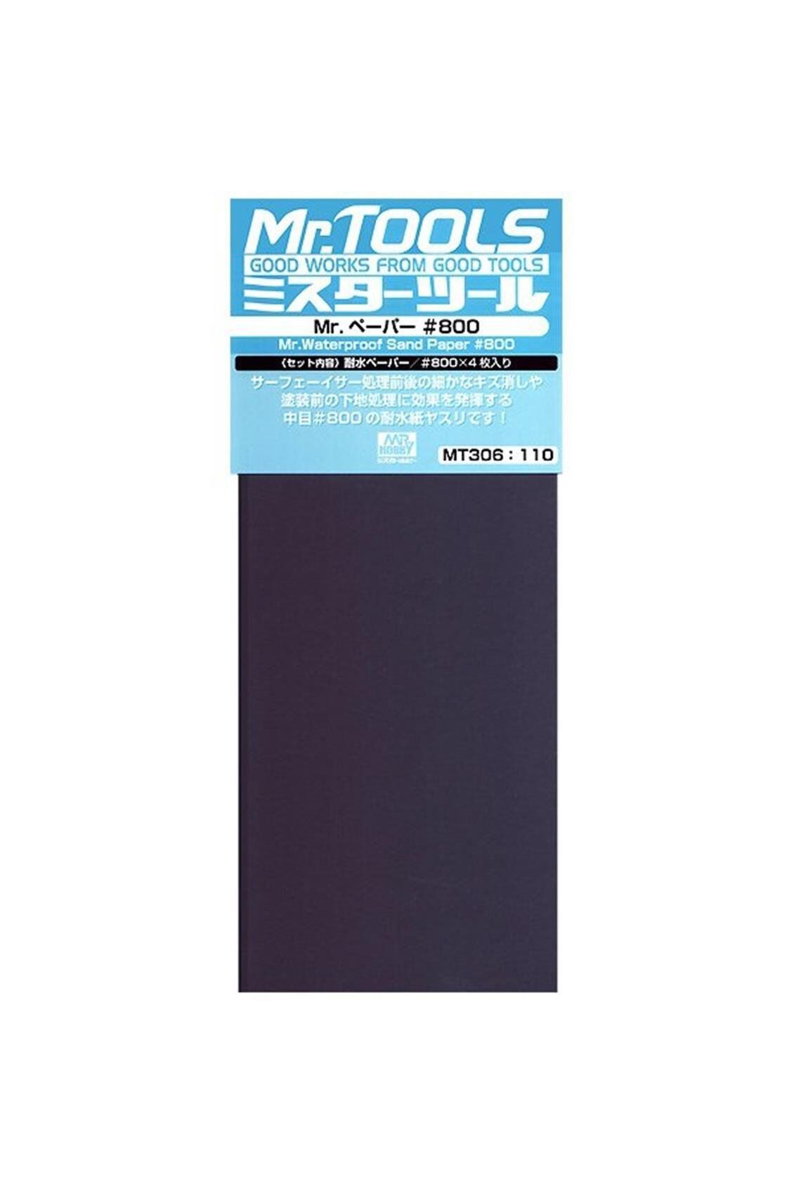 Mr.Hobby MT-306 Su Geçirmez, Kum Zımparası, No.800x4