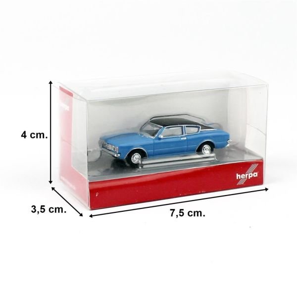 Herpa 023399-002 1/87 Ölçek, Ford Taunus Coupe, Sky Blue, Sergilemeye Hazır Model Araç