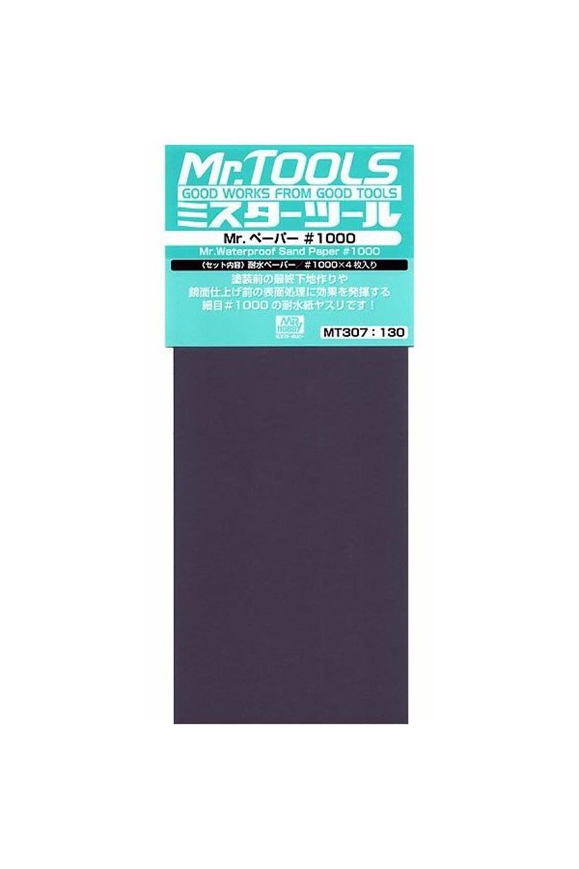 Mr.Hobby MT-307 Su Geçirmez, Kum Zımparası, No.1000x4