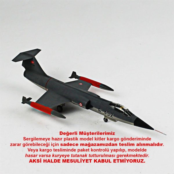 QD088 1/72 Ölçek, F-104G Starfighter Sergilemeye Hazır Plastik Uçak Maketi