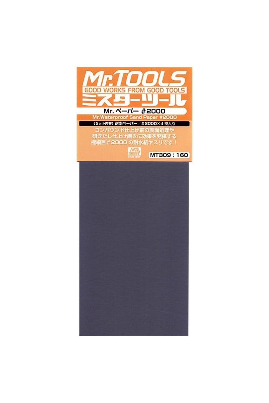 Mr.Hobby MT-309 Su Geçirmez, Kum Zımparası, No.2000x4