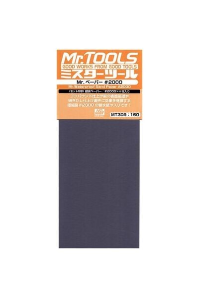 Mr.Hobby MT-309 Su Geçirmez, Kum Zımparası, No.2000x4