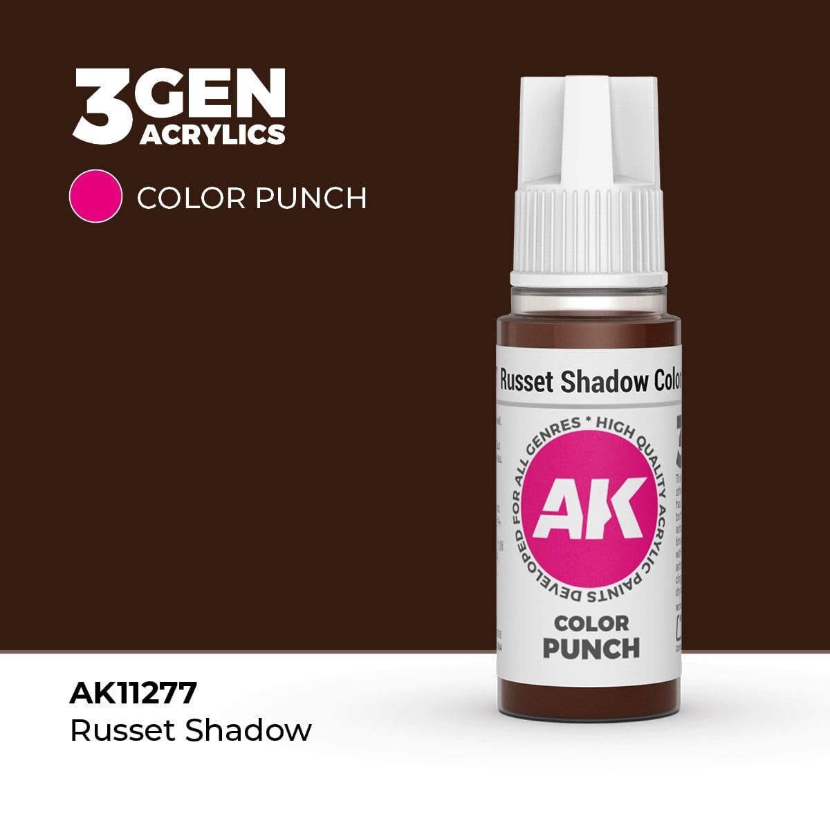 AK 11277 17 ml. Kızılderili Gölgesi (Redskin Shadow Color Punch), Ultra Pigmentli 3GEN Akrilik Model Boyası