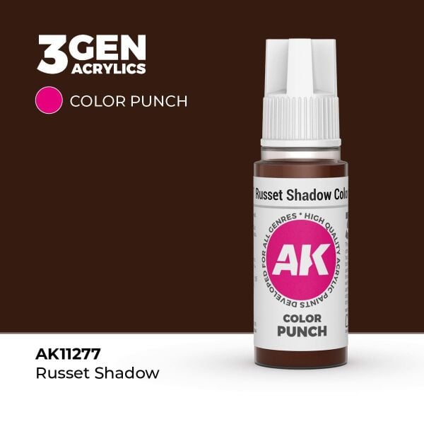 AK 11277 17 ml. Kızılderili Gölgesi (Redskin Shadow Color Punch), Ultra Pigmentli 3GEN Akrilik Model Boyası