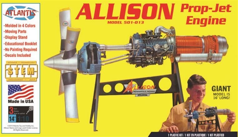 1/10 ALLISON PROP JET 501-D13 ENGINE