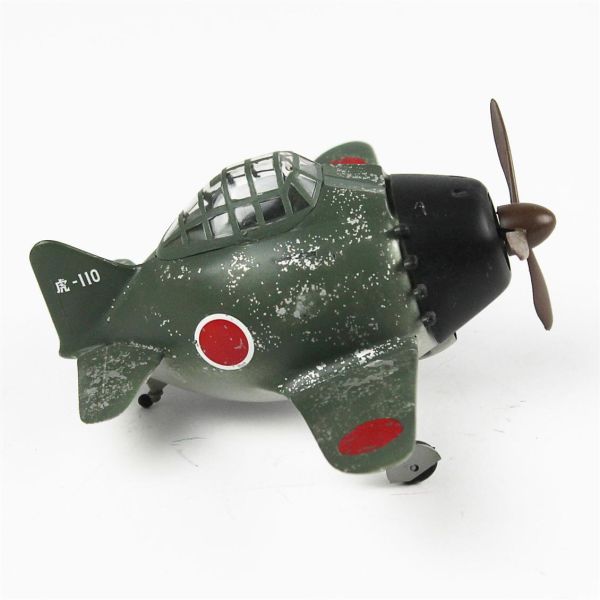QD090 Egg Plane Zero Fighter Sergilemeye Hazır Plastik Uçak Maketi