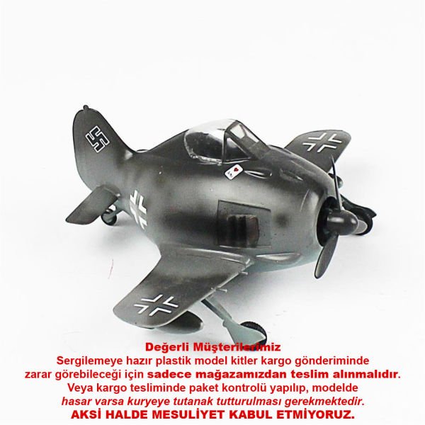 QD091 Egg Plane Focke-Wolf 190 A Sergilemeye Hazır Plastik Uçak Maketi