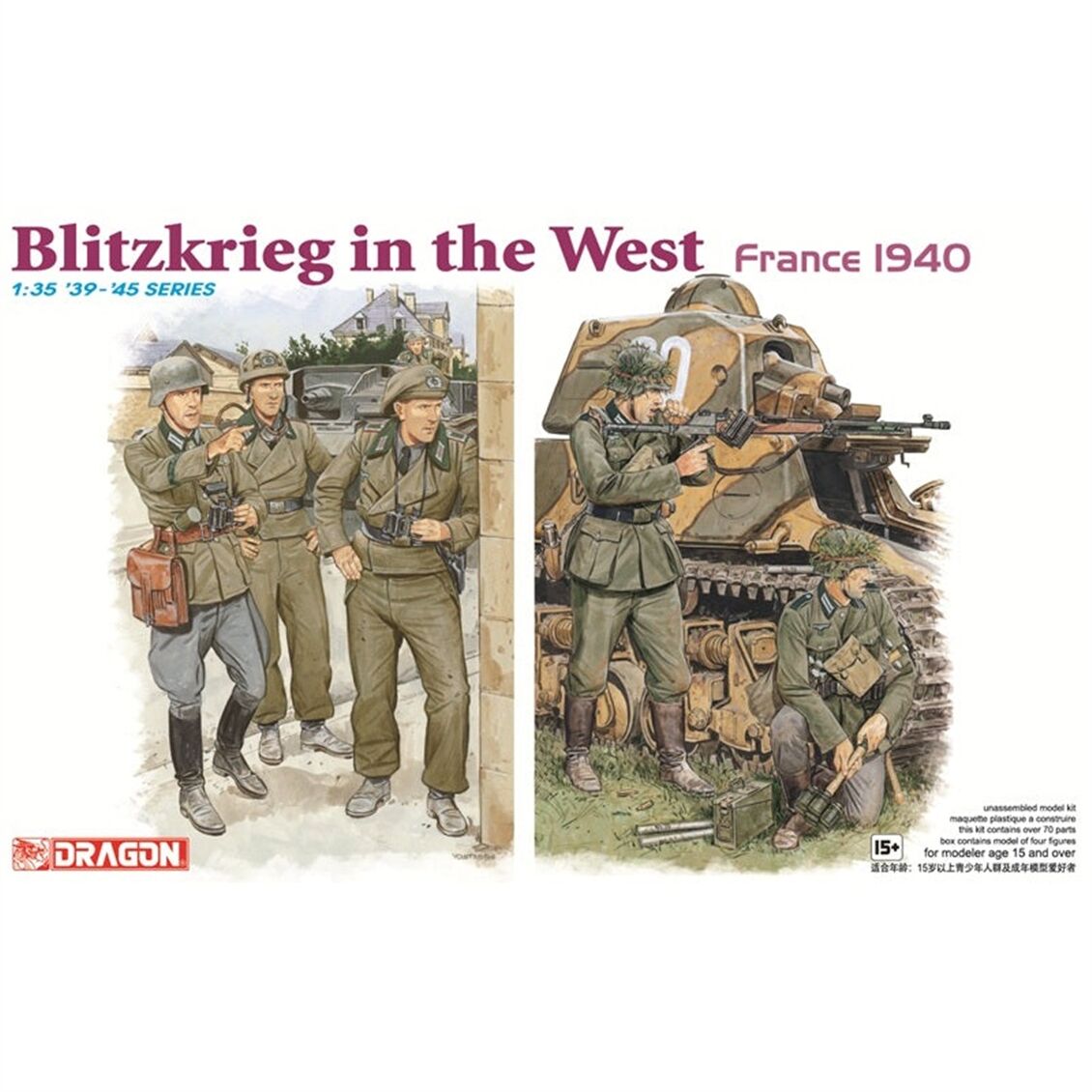 Dragon 6347 1/35 Ölçek, Batı'da Yıldırım Savaşı Figürleri (Fransa 1940), Plastik Model Kiti