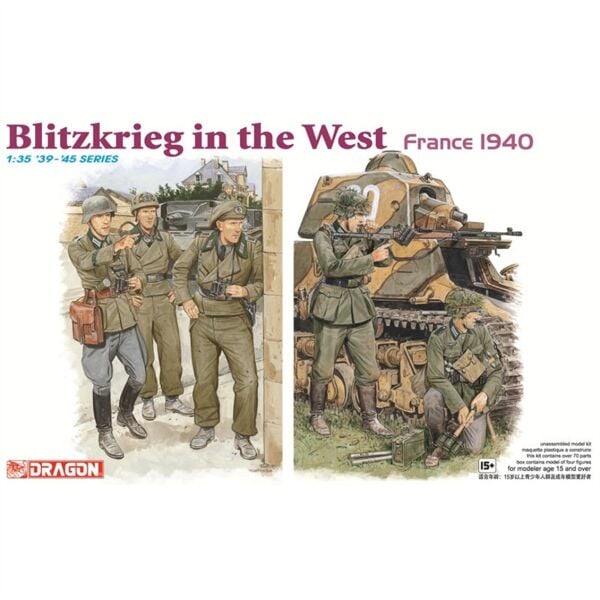 Dragon 6347 1/35 Ölçek, Batı'da Yıldırım Savaşı Figürleri (Fransa 1940), Plastik Model Kiti