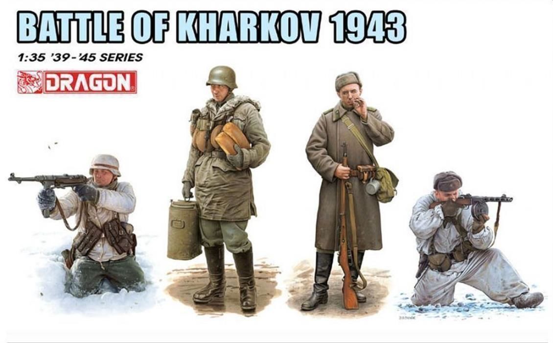 Dragon 6782 1/35 Ölçek, Kharkov Savaşı (1943) Asker Figürleri Plastik Model Kiti