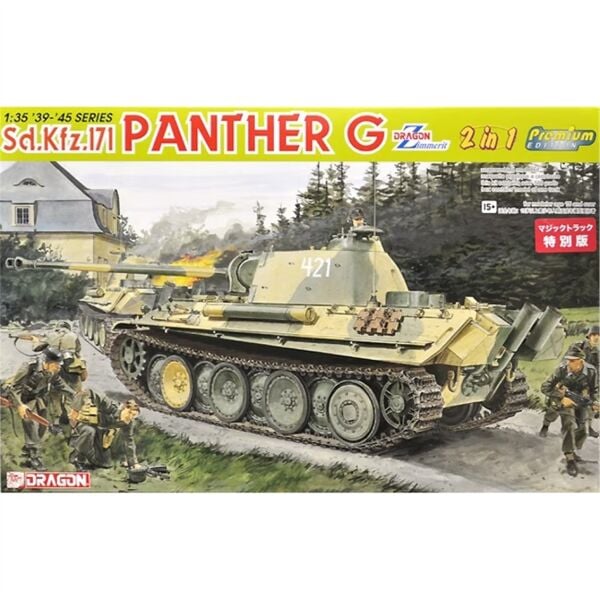 Dragon 6602 1/35 Ölçek, Sd.Kfz.171 Panther G Tankı (2 in1-Premium Edition), Yeni Tip Paletler ile, Plastik Model Kiti