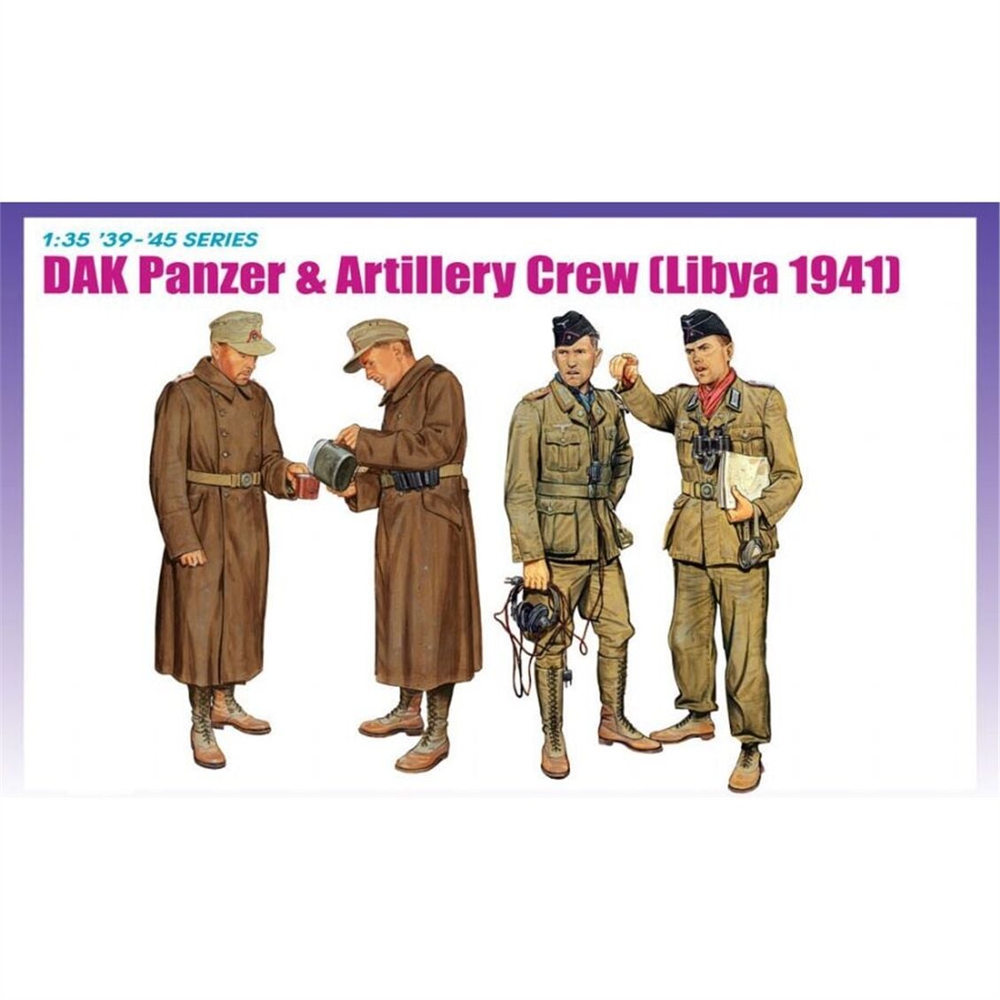 Dragon 6693 1/35 Ölçek, Alman Tank Ve Topçu Mürettebatı, Afrika Cephesi, Plastik Figür Kiti