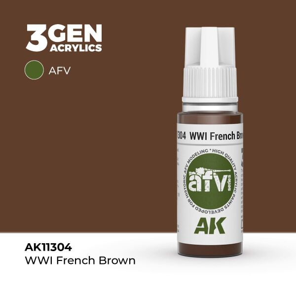 AK 11304 17 ml. WWI French Brown, AFV Serisi 3GEN Akrilik Model Boyası