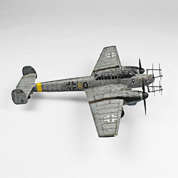 QD097 1/48 Ölçek, Messerschmitt Bf 110 G Sergilemeye Hazır Plastik Uçak Maketi