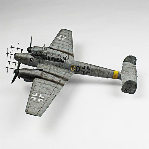 QD097 1/48 Ölçek, Messerschmitt Bf 110 G Sergilemeye Hazır Plastik Uçak Maketi