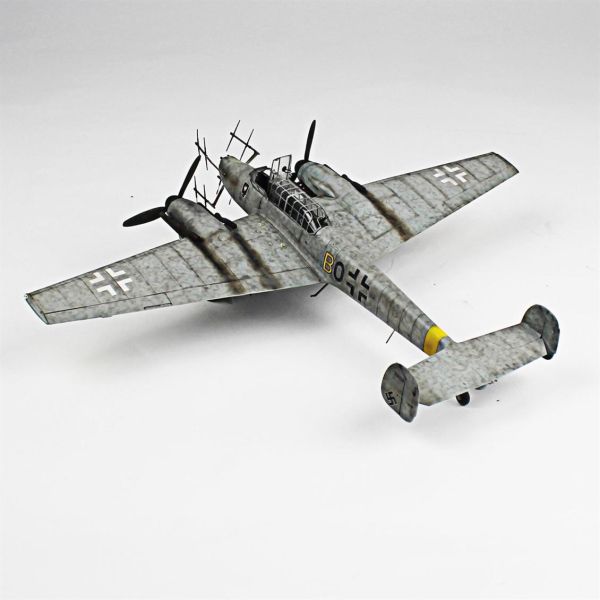QD097 1/48 Ölçek, Messerschmitt Bf 110 G Sergilemeye Hazır Plastik Uçak Maketi