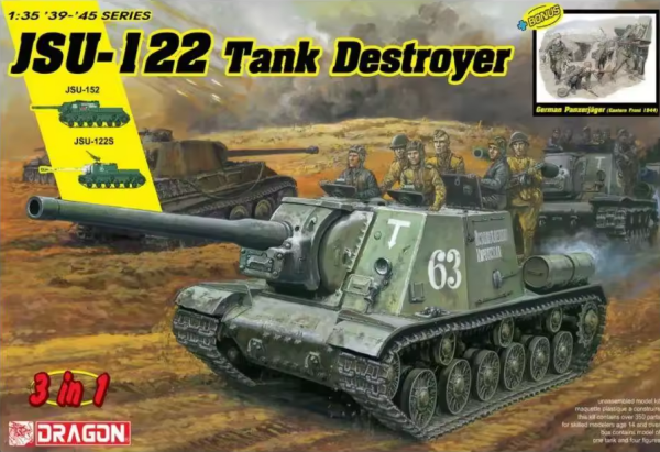 Dragon 6787 1/35 Ölçek, JSU-122 VS Panzerjager Rus Tank Avcısı, Plastik Model Kiti