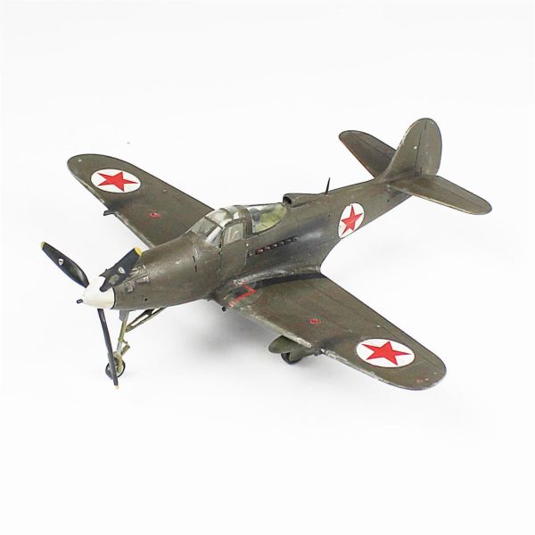 QD098 1/48 Ölçek, P-39A Aircobra Sergilemeye Hazır Plastik Uçak Maketi
