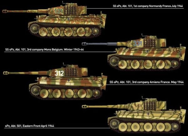 Academy 13287 1/35 Ölçek, Tiger-I Mid. (70.Yıl Normandiya Çıkartması) Tankı, Plastik Model kiti