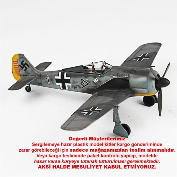 QD100 1/48 Ölçek, Focke-Wulf 190 A Sergilemeye Hazır Plastik Uçak Maketi