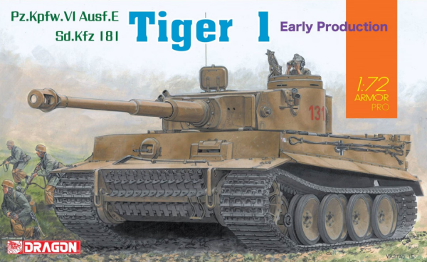 Dragon 7482 1/72 Ölçek, Tiger 1 Erken Dönem, Alman Tankı, Plastik Model Kiti