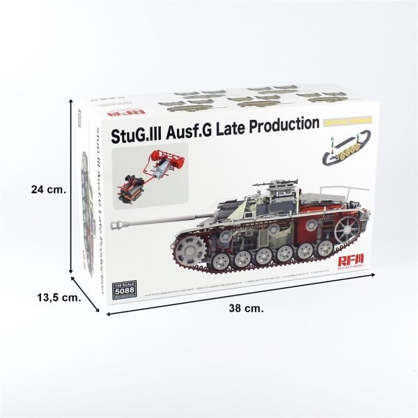 RFM 5088 1/35 Ölçek, StuG.III Ausf.G, Geç Dönem Tankı, İç Detaylı, Plastik Model kiti