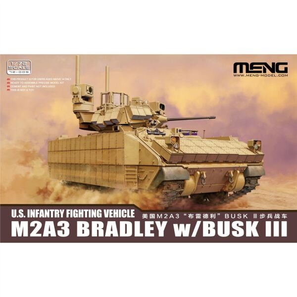 Meng 72-005 1/72 Ölçek, ABD Piyade Savaş Aracı M2A3 Bradley ve BUSK III Kiti, Plastik Model Kiti