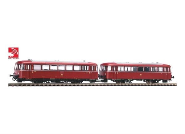 Piko (Expert) 52722 1/87 Ölçek, Railbus 798 ve Vagon 998.6, DB 4.Dönem, PluX22 Decoderli ve Sesli, Model Tren Tramwayı