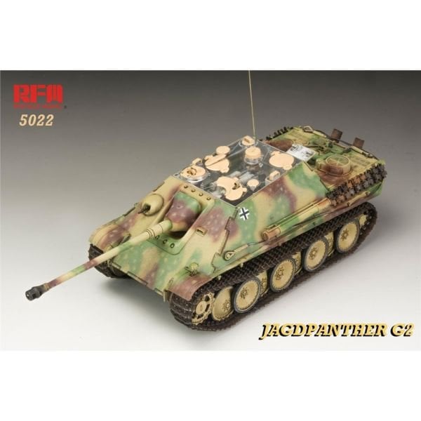 RFM 5022 1/35 Ölçek, Jagdpanther G2, İç Detaylı İmha Tanklı, Plastik Model kiti