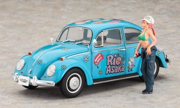 Hasegawa SP665 52465 1/24 Ölçek, Volkswagen Beetle Type 1 (1966) (Rio Asaka) ve Egg Girls Figürü, Otomobil Plastik Model Kiti