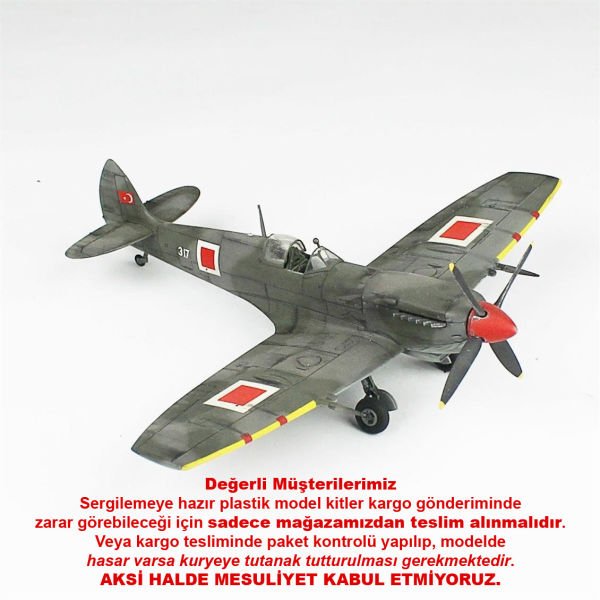 QD113 1/48 Ölçek, Spitfire Mk.IXC Sergilemeye Hazır Plastik Uçak Maketi