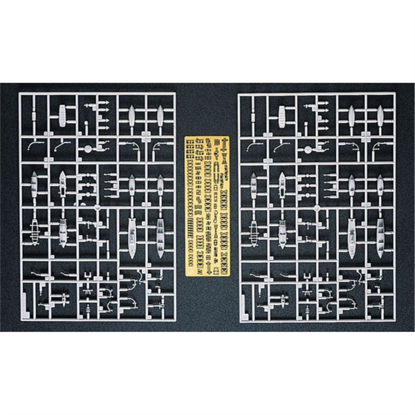 Hasegawa QG19 72119 1/350 Ölçek, Japon Donanması Savaş Gemisi Botları Seti A, 6 Adet, Plastik Model Kiti