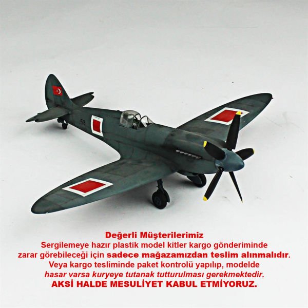 QD115 1/48 Ölçek, Spitfire Pru Sergilemeye Hazır Plastik Uçak Maketi