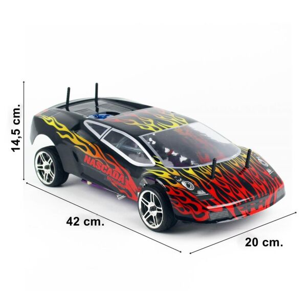 Himoto 9102M 1/10 Ölçek, Rapida PRO, 4WD, Çift Vites, On-Road, VX-18 Nitrolu Motorlu, Kırmızı Lamborghini Kepli, 2.4 Ghz. Uzakt
