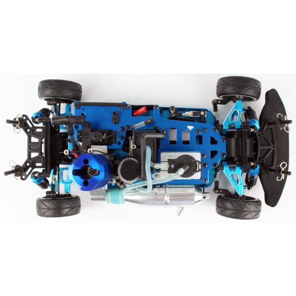 Himoto 9103M 1/10 Ölçek, TAIPAN XRS PRO, 4WD, Çift Vites, On-Road, VX-18 Nitrolu Motorlu, Mavi Lamborghini Kepli, 2.4 Ghz. Uzak