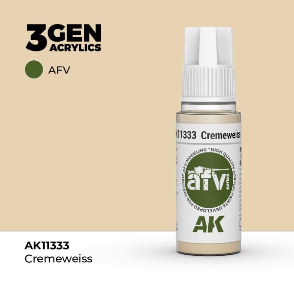 AK 11333 17 ml. Cremeweiss, AFV Serisi 3GEN Akrilik Model Boyası